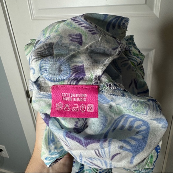 Nimo With Love Cotton Print Kaftan Midi Dress with Tassel - Picture 10 of 10